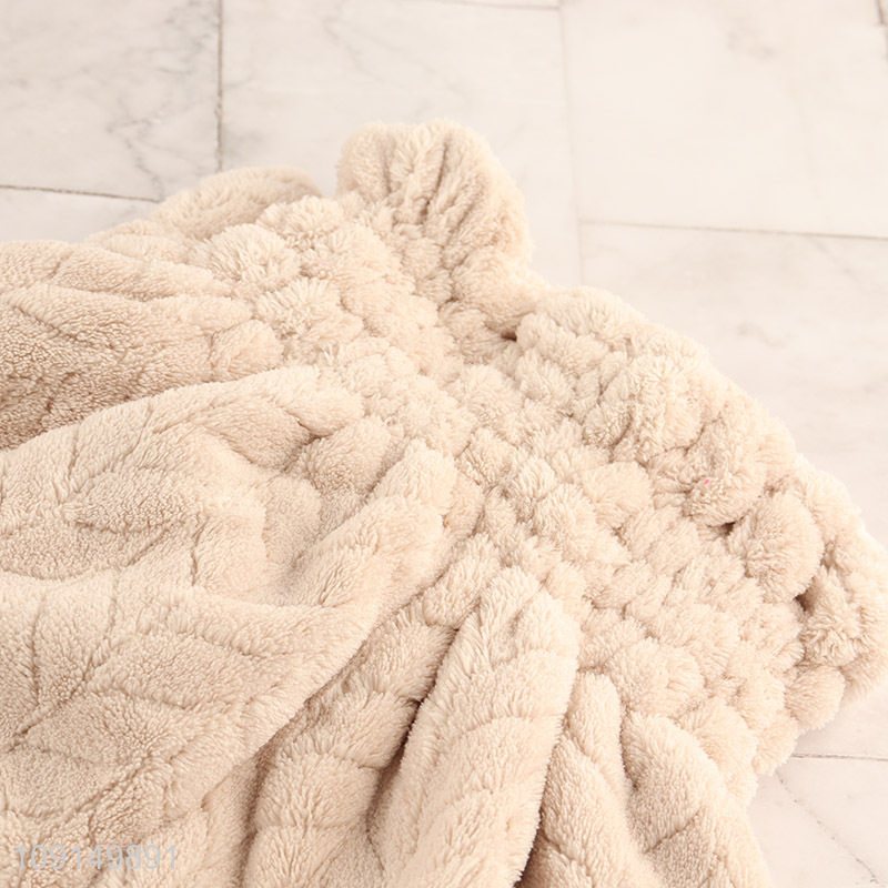 Good Quality Fast Drying Super Absorbent Coral Fleece Hair Towel Wrap