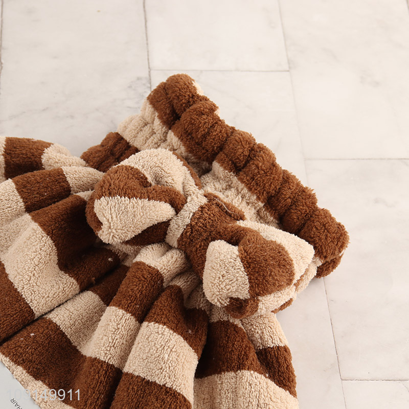 Hot Selling Fast Drying Coral Fleece Hair Towel Wrap for Women Girls