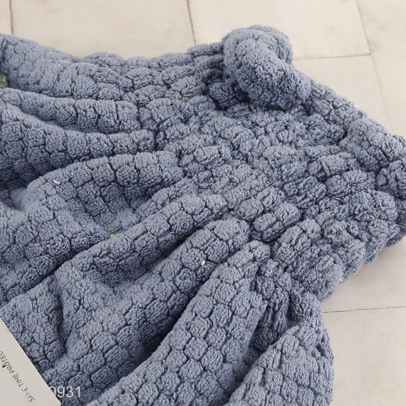 Wholesale Coral Fleece Hair Towel Wrap Super Absorbent Hair Drying Towel