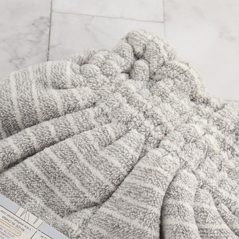 Factory Supply Super Absorbent Coral Fleece Hair Towel Wrap for Long Hair