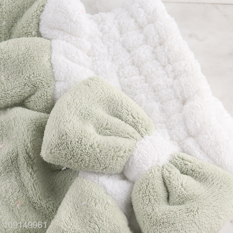 New Arrival Coral Fleece Fast Drying Ultra Absorbent Hair Towel Wrap