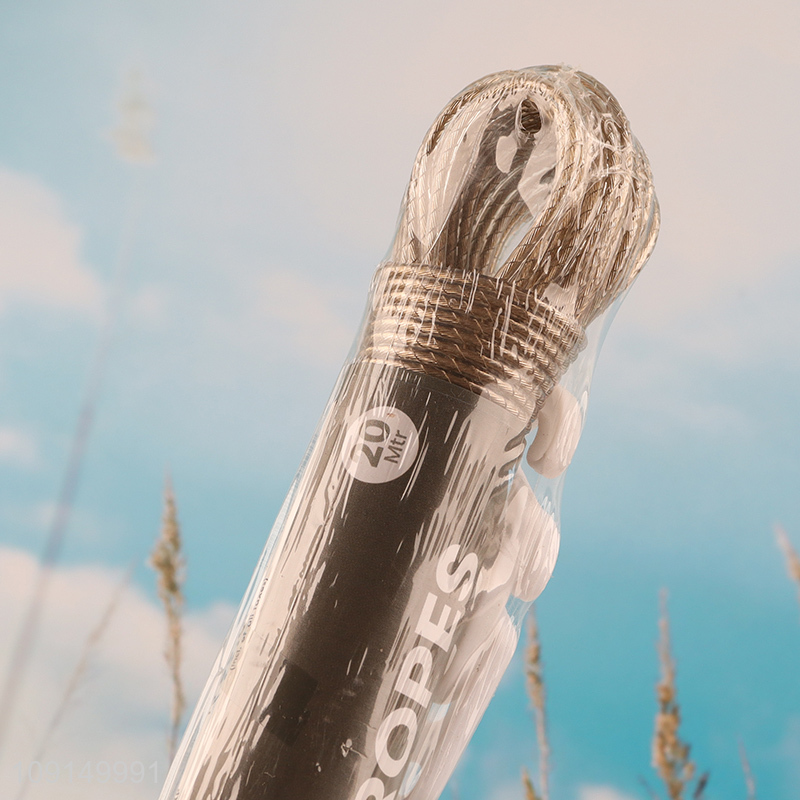 Wholesale 20m Plastic Clothesline Plastic Washing Line for Indoor Outdoor Use