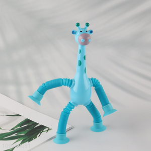 Hot Sale LED Light Telescopic Pop Tube Giraffe Suction Cup Giraffe Toy