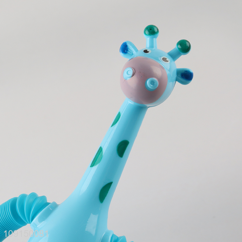 Hot Sale LED Light Telescopic Pop Tube Giraffe Suction Cup Giraffe Toy