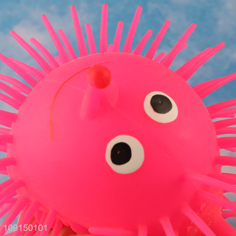 Wholesale LED Light Up Puffer Ball Glow in Dark Bouncy Ball Fidget Toy