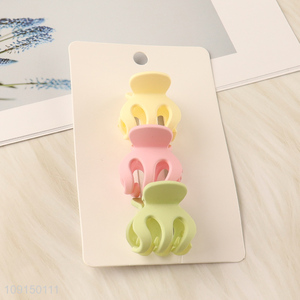Factory Wholesale 3PCS Non-Slip Plastic Hair Claw Clips for Women Girls