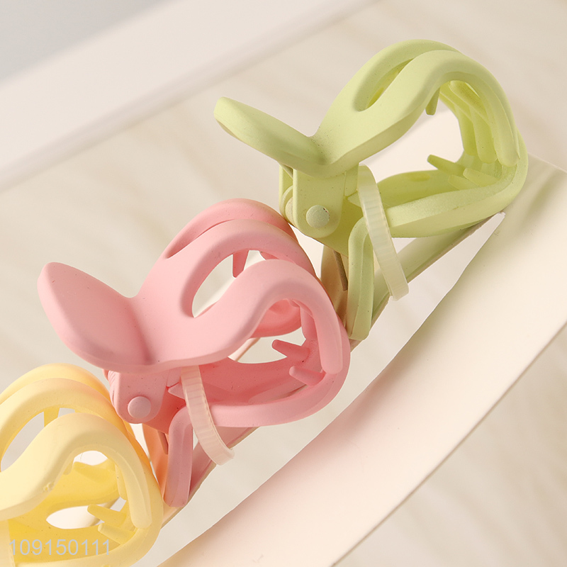Factory Wholesale 3PCS Non-Slip Plastic Hair Claw Clips for Women Girls