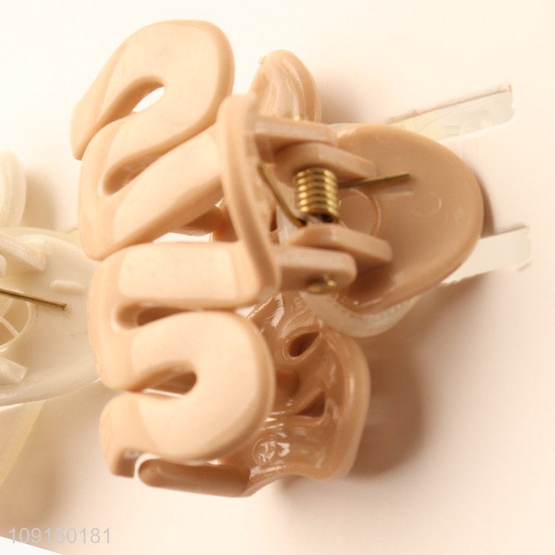 Wholesale 2PCS Plastic Hair Claw Clip Non-Slip Hair Clamps Hair Clips