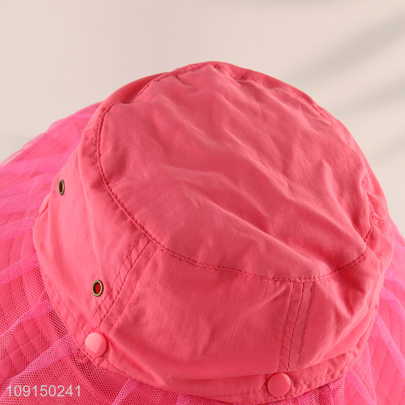 China Imports Outdoor Wide Brim Anti-Mosquito Fishing Hat for Women