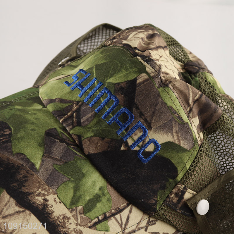 High Quality Camouflage Sun Hat Breathable Mesh Fishing Hat for Men