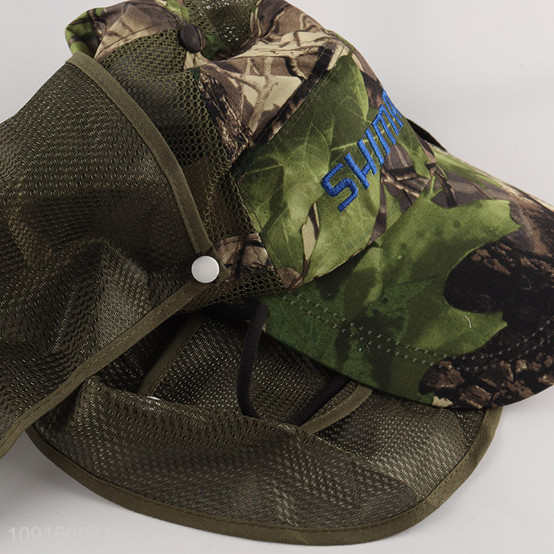 High Quality Camouflage Sun Hat Breathable Mesh Fishing Hat for Men