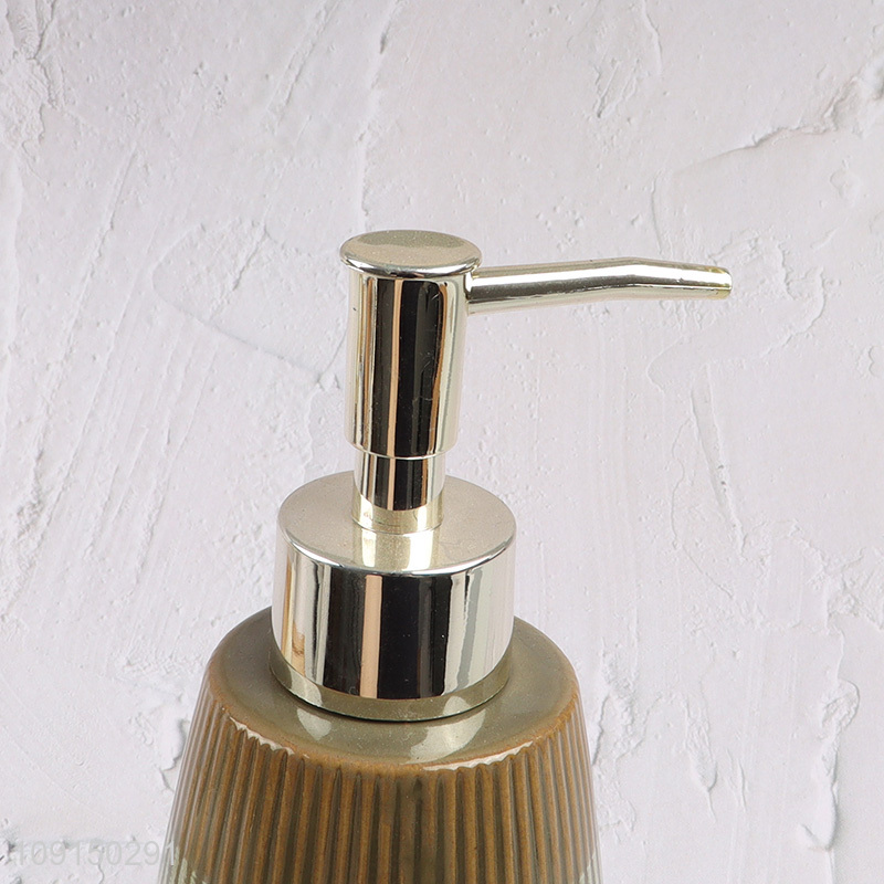 China factory ceramic liquid soap dispenser home hotel bathroom accessories