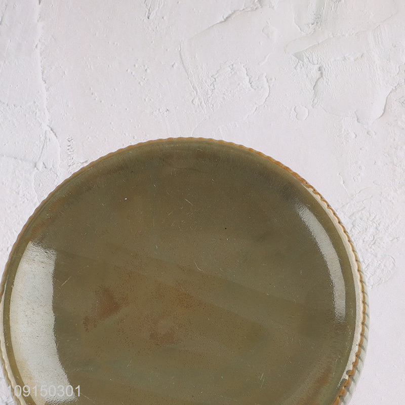 Hot selling round ceramic home hotel bathroom accessories soap holder wholesale