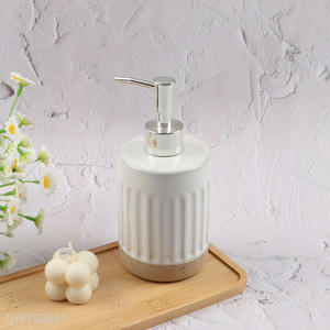 Top selling bathroom accessories ceramic hand pressure liquid soap dispenser