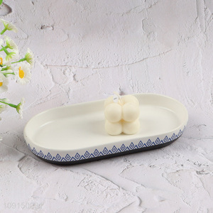 Factory supply bathroom accessories home hotel ceramic towel tray