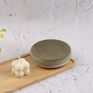 Hot selling round ceramic home hotel bathroom accessories soap holder wholesale