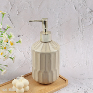 Factory direct sale bathroom accessories hand pressure ceramic liquid soap dispenser