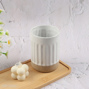 Low price ceramic home hotel mouthwash cup toothbrush cup for sale