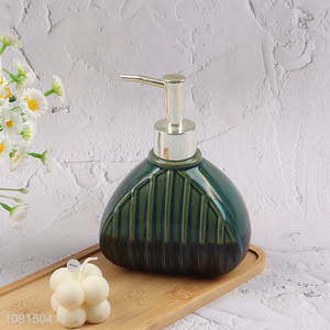 Yiwu market home hotel ceramic liquid soap dispenser for bathroom accessories
