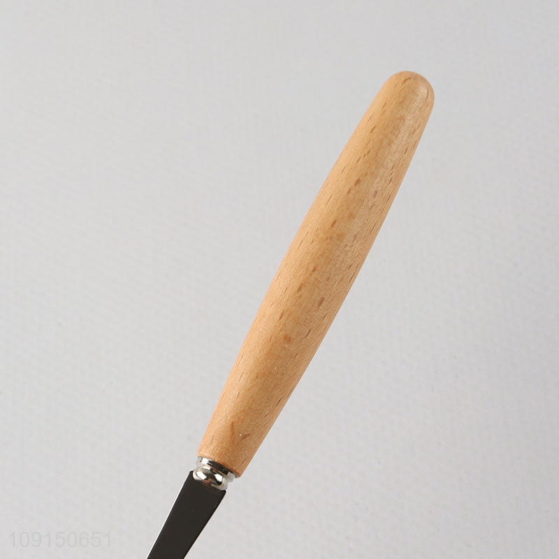 Factory Supply Wooden Handle Stainless Steel Dinner Spoons Meal Tablespoons