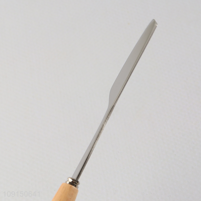 Online Wholesale Durable Stainless Steel Cream Knife with Wooden Handle