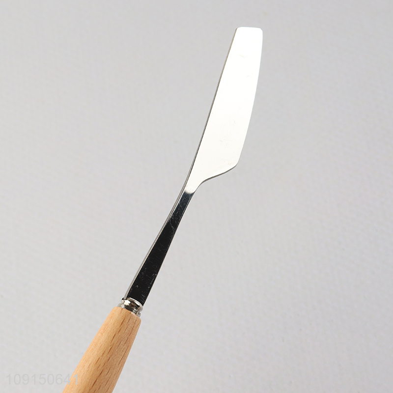 Online Wholesale Durable Stainless Steel Cream Knife with Wooden Handle