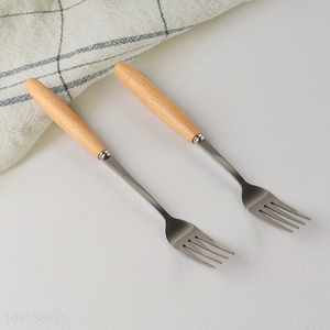 Good Quality Wooden Handle Stainless Steel Dinner Forks Table Forks