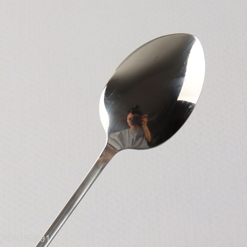 New Product Stainless Steel Tea Spoons Metal Long Spoons for Stirring
