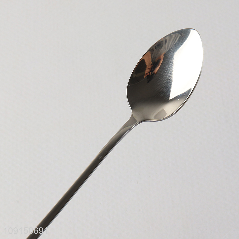 New Product Stainless Steel Tea Spoons Metal Long Spoons for Stirring
