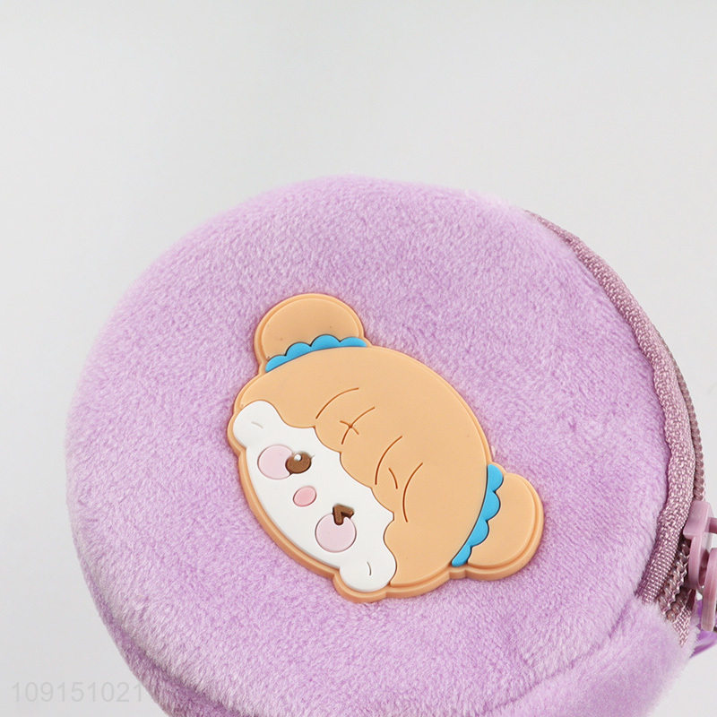 China factory cartoon portable plush girls coin purse key bag