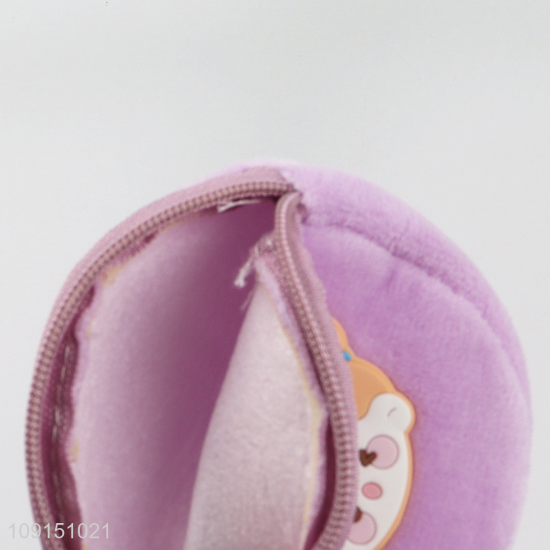 China factory cartoon portable plush girls coin purse key bag
