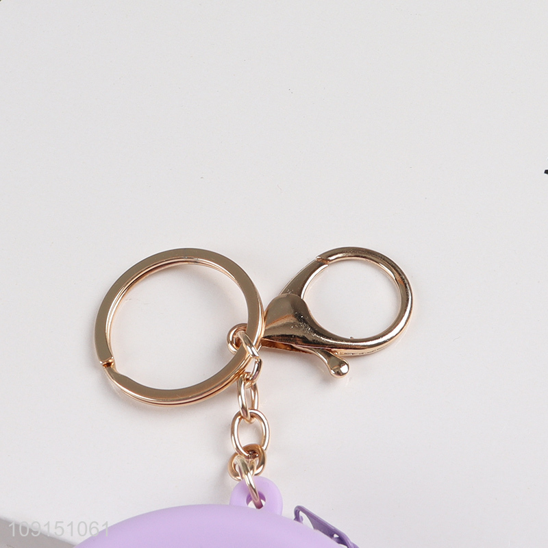 Most popular portable round silicone mini coin purse key bag