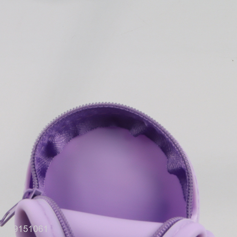 Most popular portable round silicone mini coin purse key bag