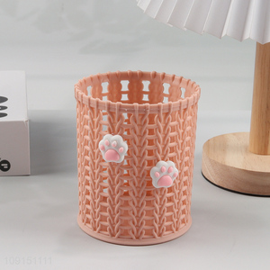 Good selling hollow cute desktop organizer students pen holder