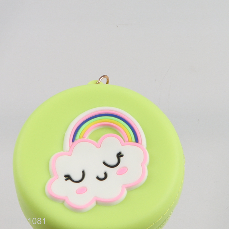 China supplier portable round silicone coin purse key bag for sale