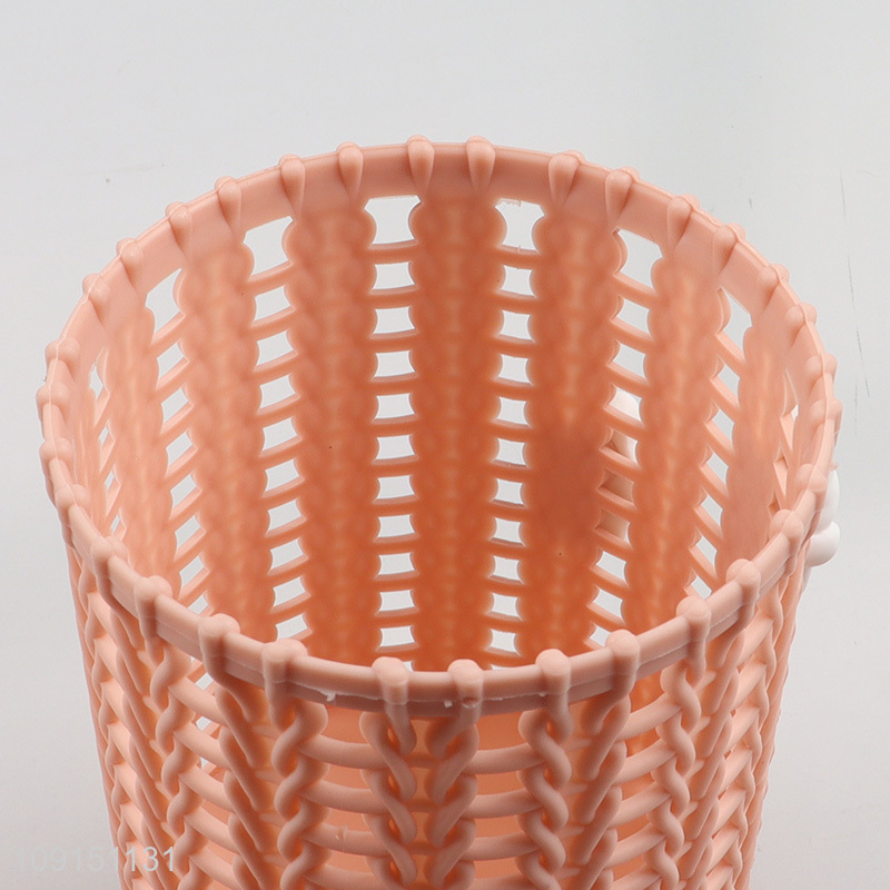 Best selling pink rabbit cute school office desktop organizer pen holder