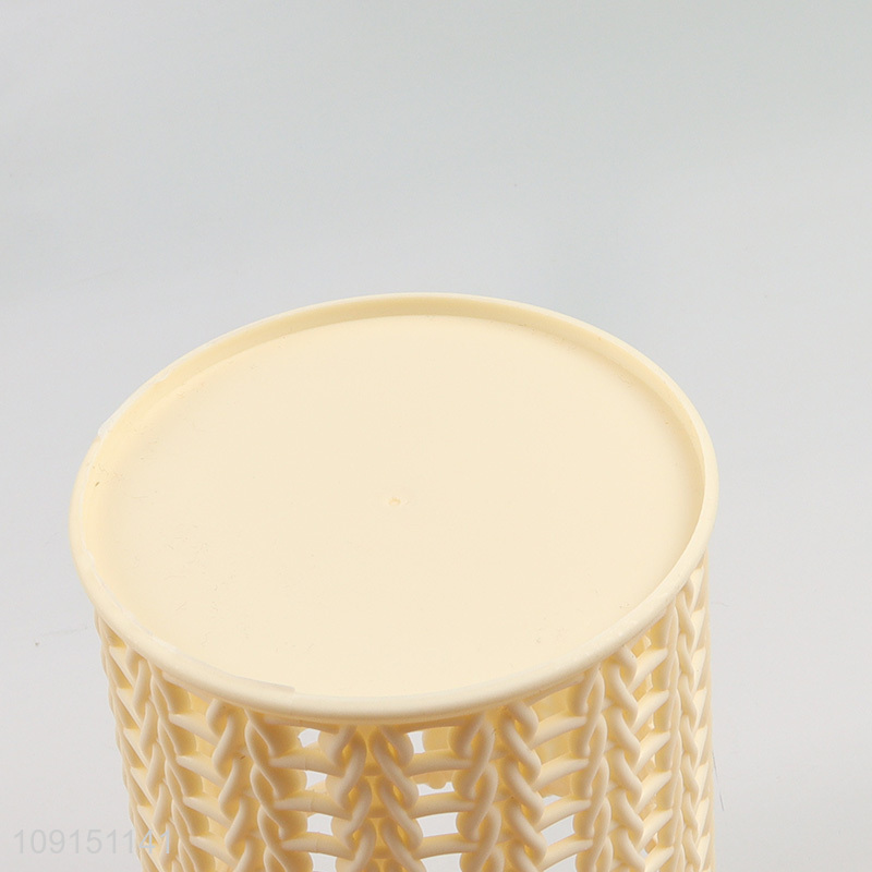 China supplier multicolor round hollow pen holder for desktop organizer