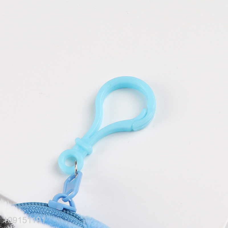 Low price portable plush puppy coin purse key bag for sale