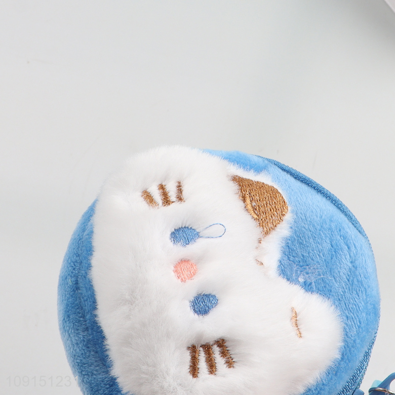 Hot items portable plush cat coin purse key bag for sale