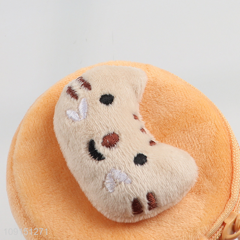 Good selling cartoon cat plush portable coin purse key bag