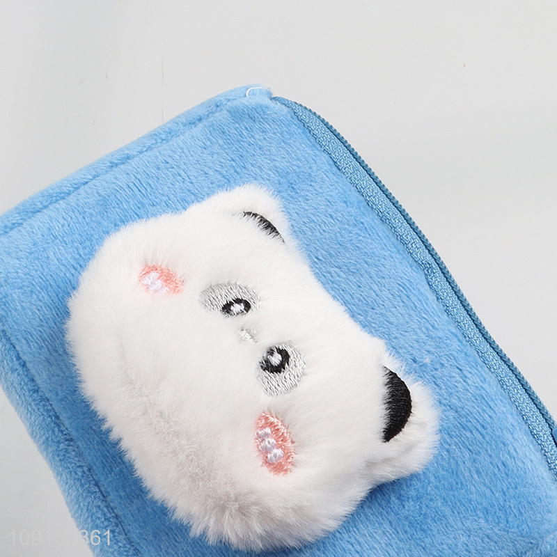 China supplier cartoon plush panda coin purse key bag for children