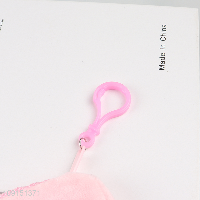 Factory wholesale pink pig plush coin purse key bag for children