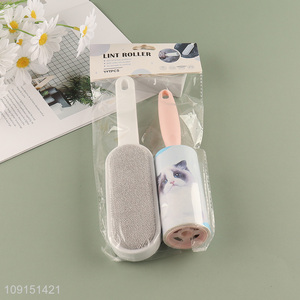 Good Quality Double Sided Electrostatic Lint Brush and Lint Remover Set
