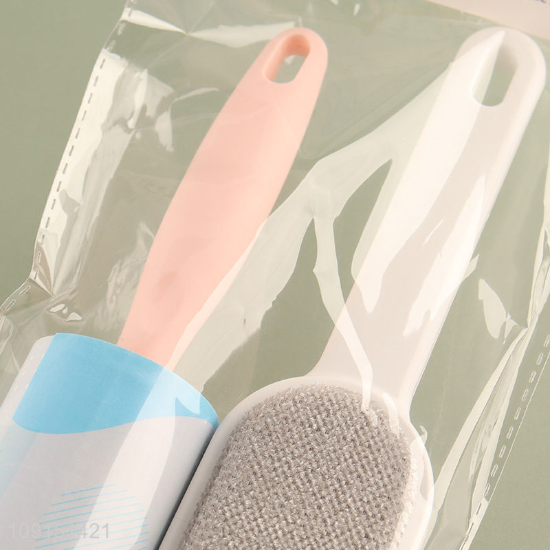 Good Quality Double Sided Electrostatic Lint Brush and Lint Remover Set