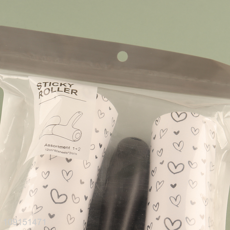 Wholesale 60 Sheets*3 Rolls Extra Sticky Lint Roller Set for Clothes Sofa