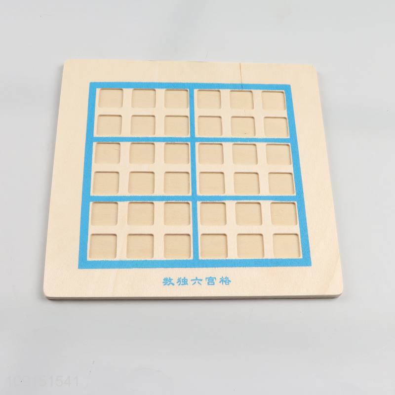 China supplier wooden digital Sudoku puzzle board game for children