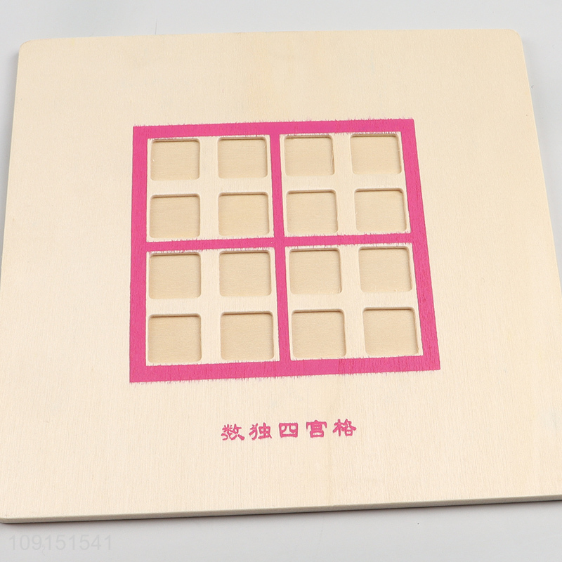China supplier wooden digital Sudoku puzzle board game for children