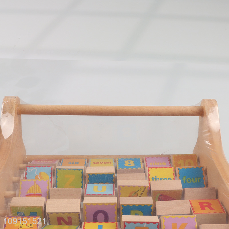 Hot selling wooden children early education toy number letter toys set