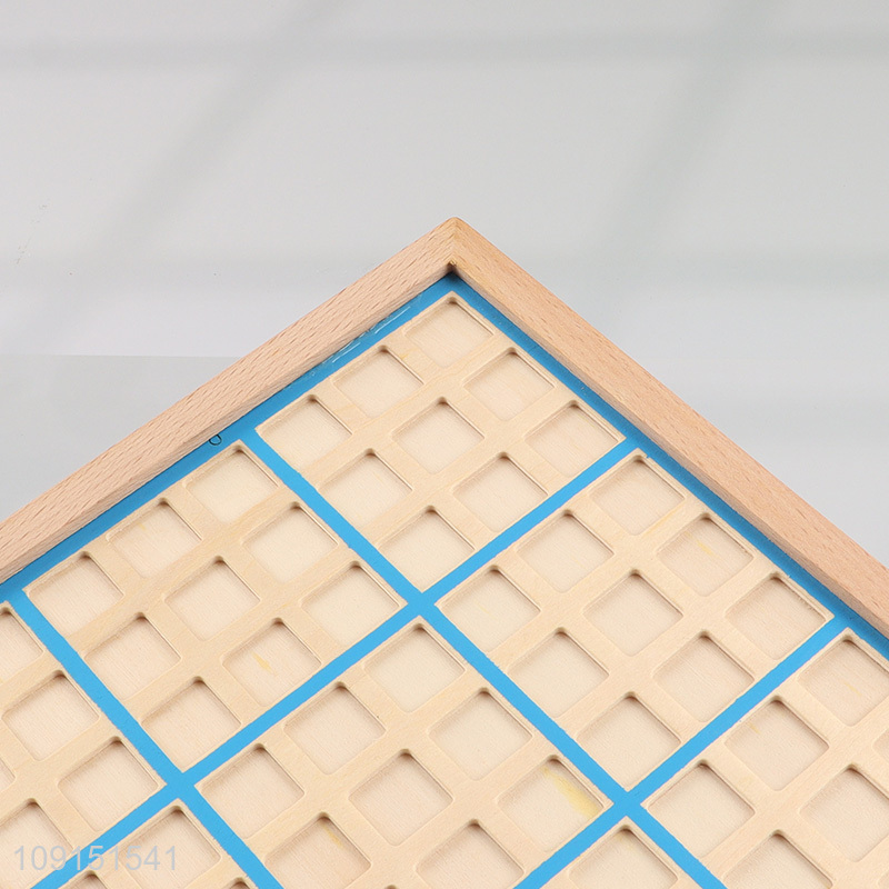 China supplier wooden digital Sudoku puzzle board game for children