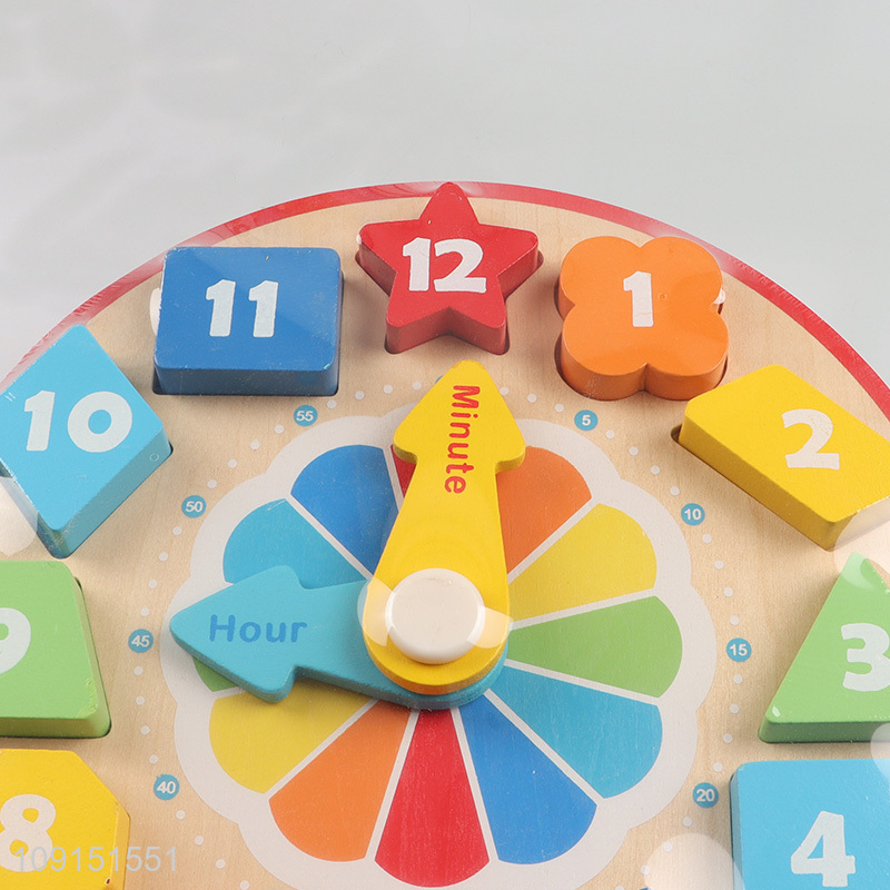 Yiwu market children safety digital clock shape recognition building blocks